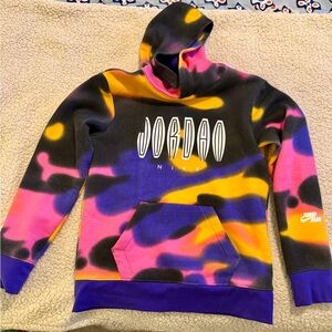 Jordan Pink, Yellow, and Purple Tie-Dye Hoodie